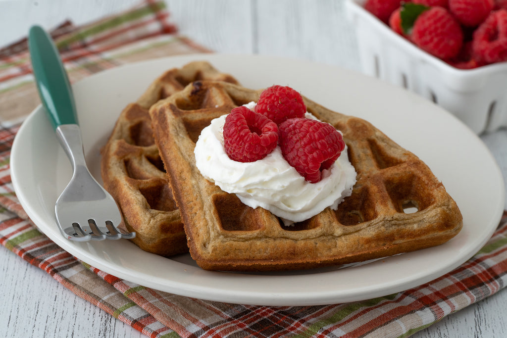 Paromi Raspberry Vanilla Matcha Waffles Video
