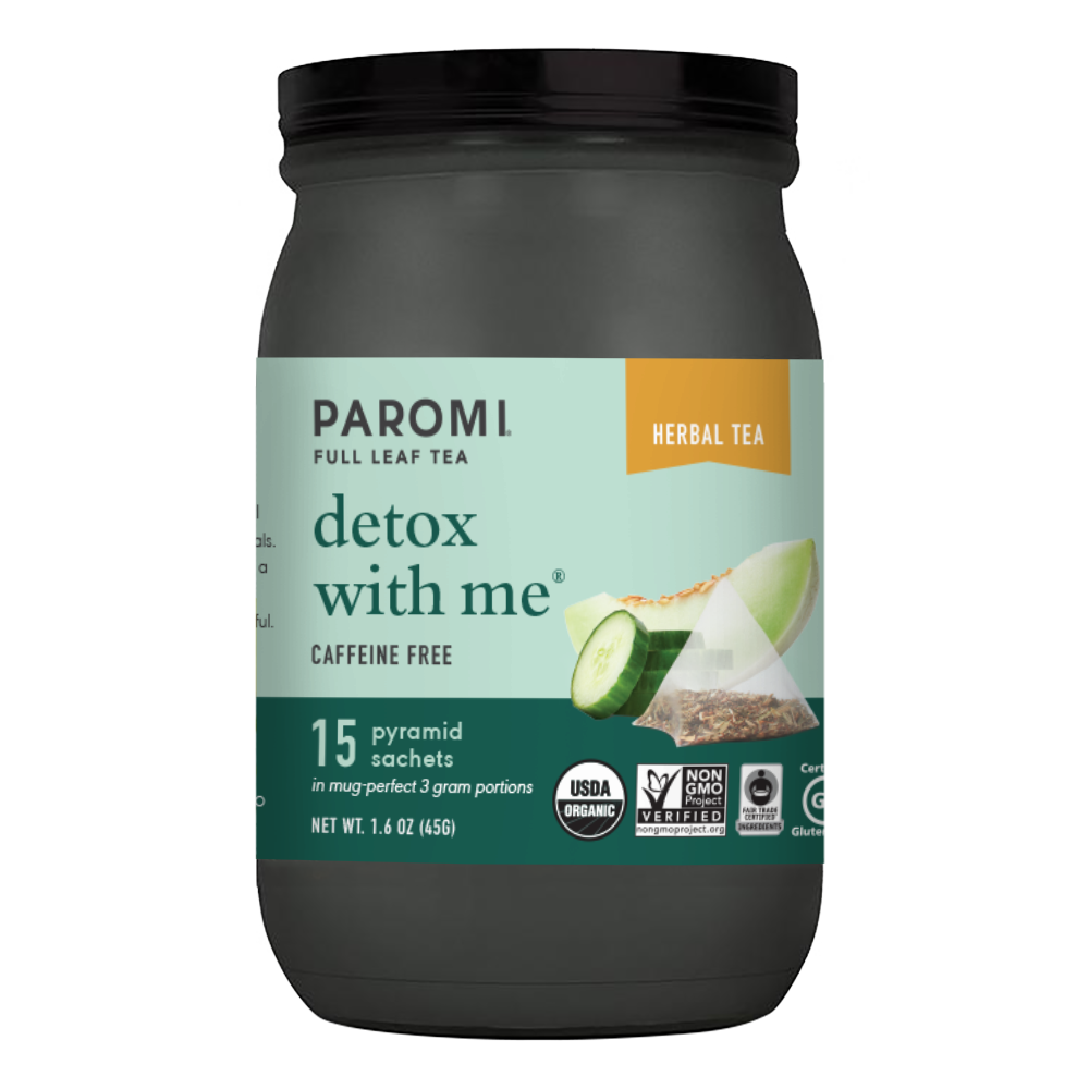Organic Detox With Me Herbal Tea, Caffeine Free, in Pyramid Tea Bags