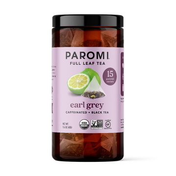 Organic Earl Grey Black Tea, Full Leaf, in Pyramid Tea Bags