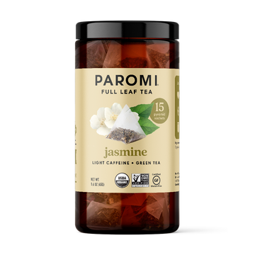Organic Jasmine Green Tea, Full Leaf, in Pyramid Tea Bags