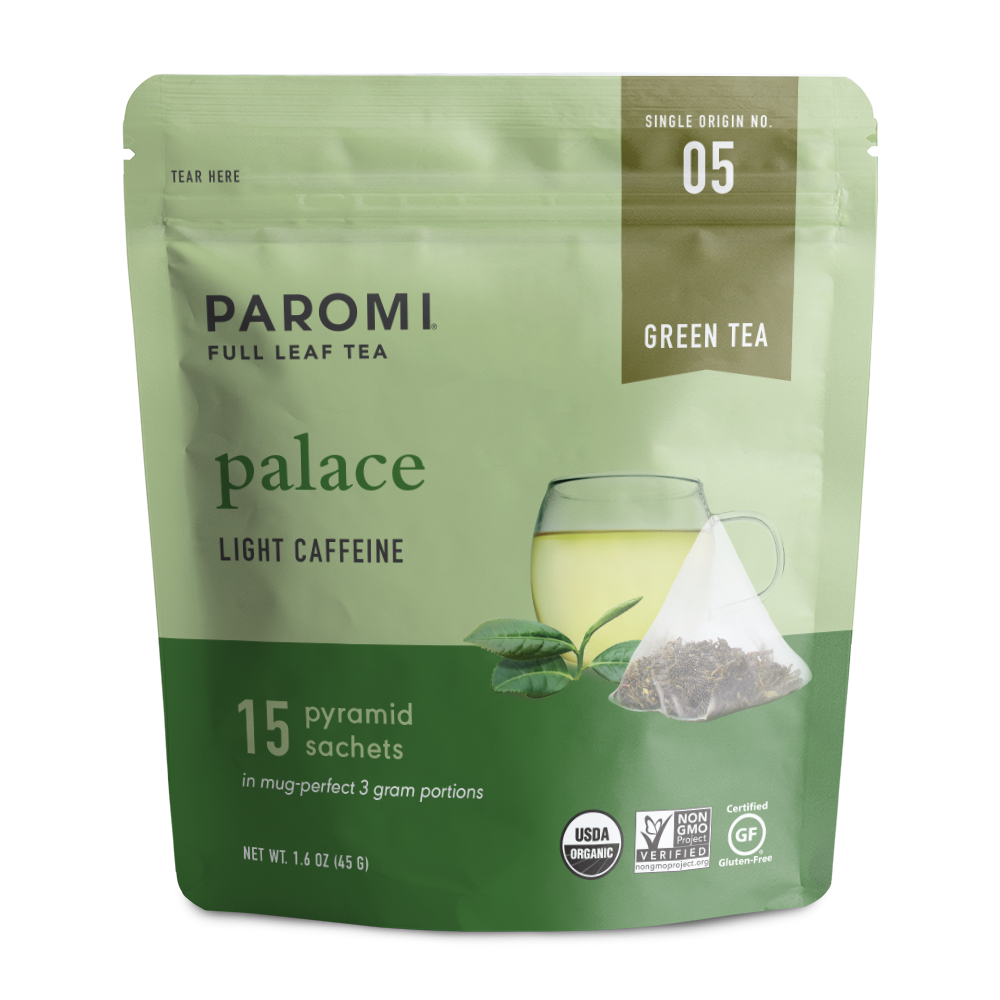 Organic Palace Green Tea, Full Leaf, in Pyramid Tea Bags