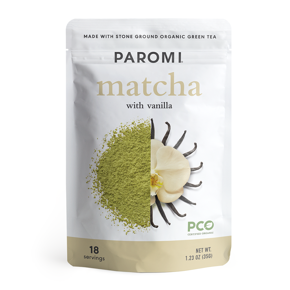 Organic Matcha Vanilla, Stone Ground Japanese Tencha Green Tea, 1.23 oz (18 servings)