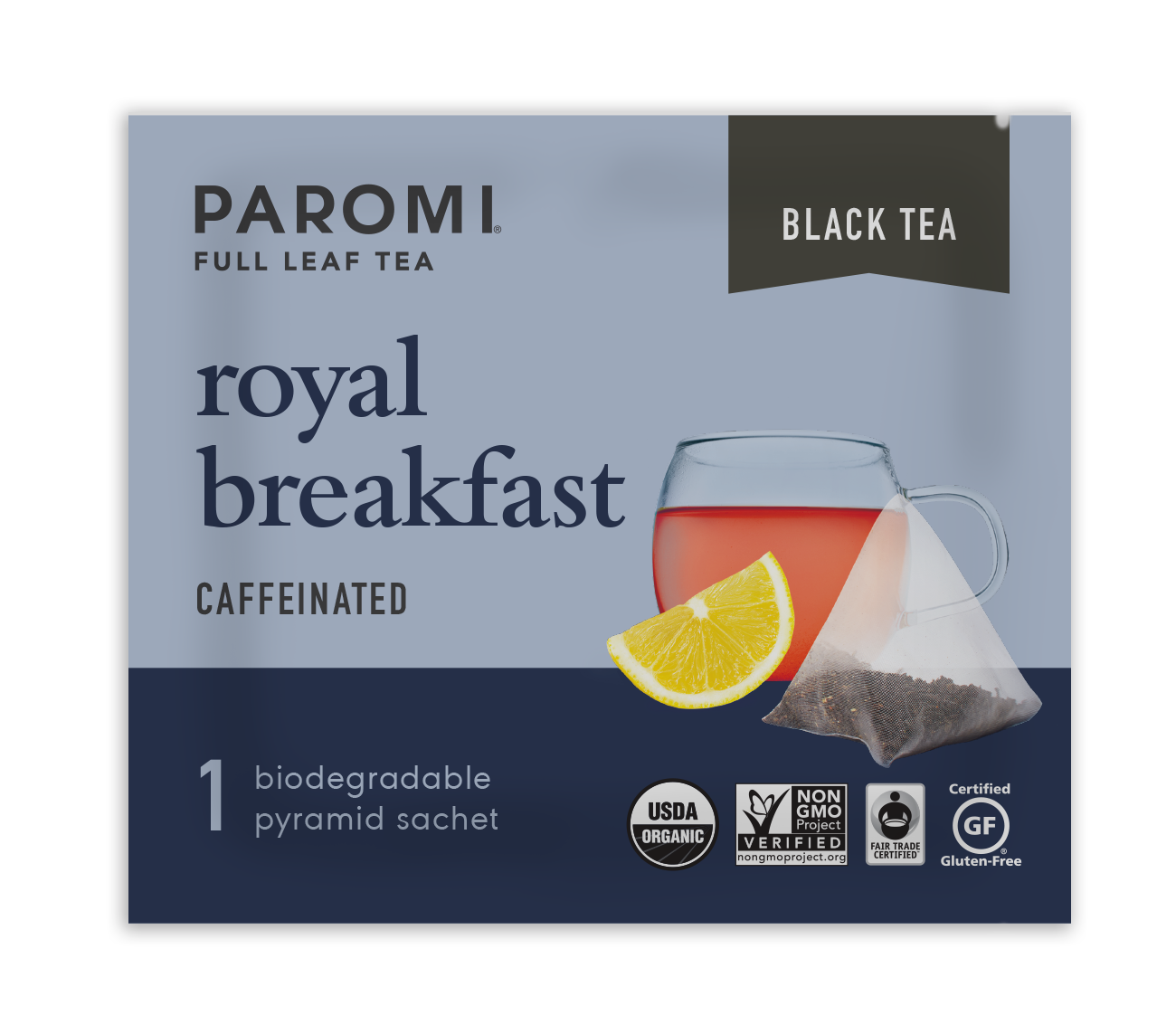 Organic Royal Breakfast Black Tea, Full Leaf, in Pyramid Tea Bags ...