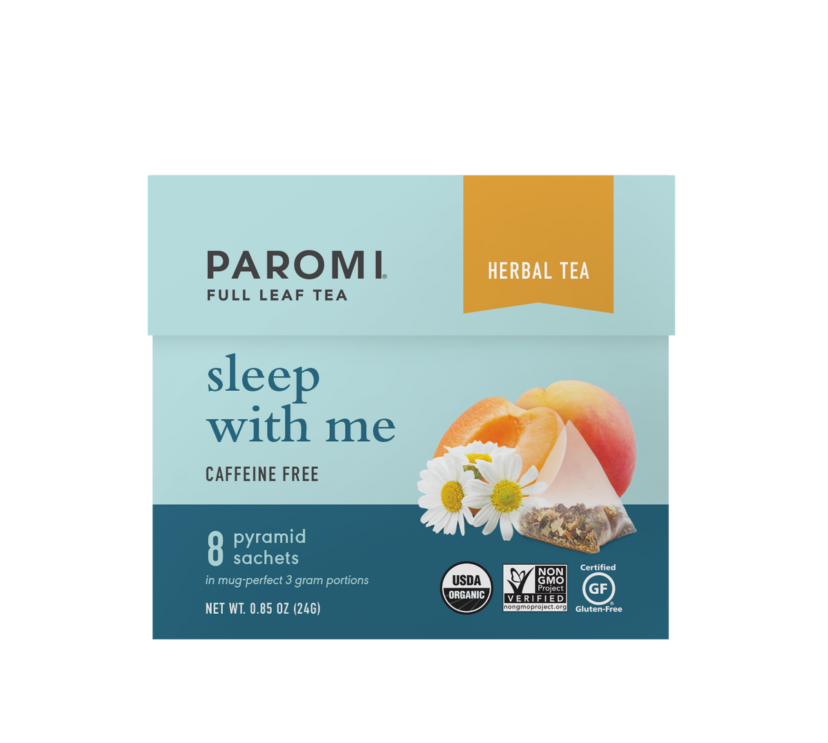 Organic Sleep With Me Herbal Tea, Caffeine Free, in Pyramid Tea Bags