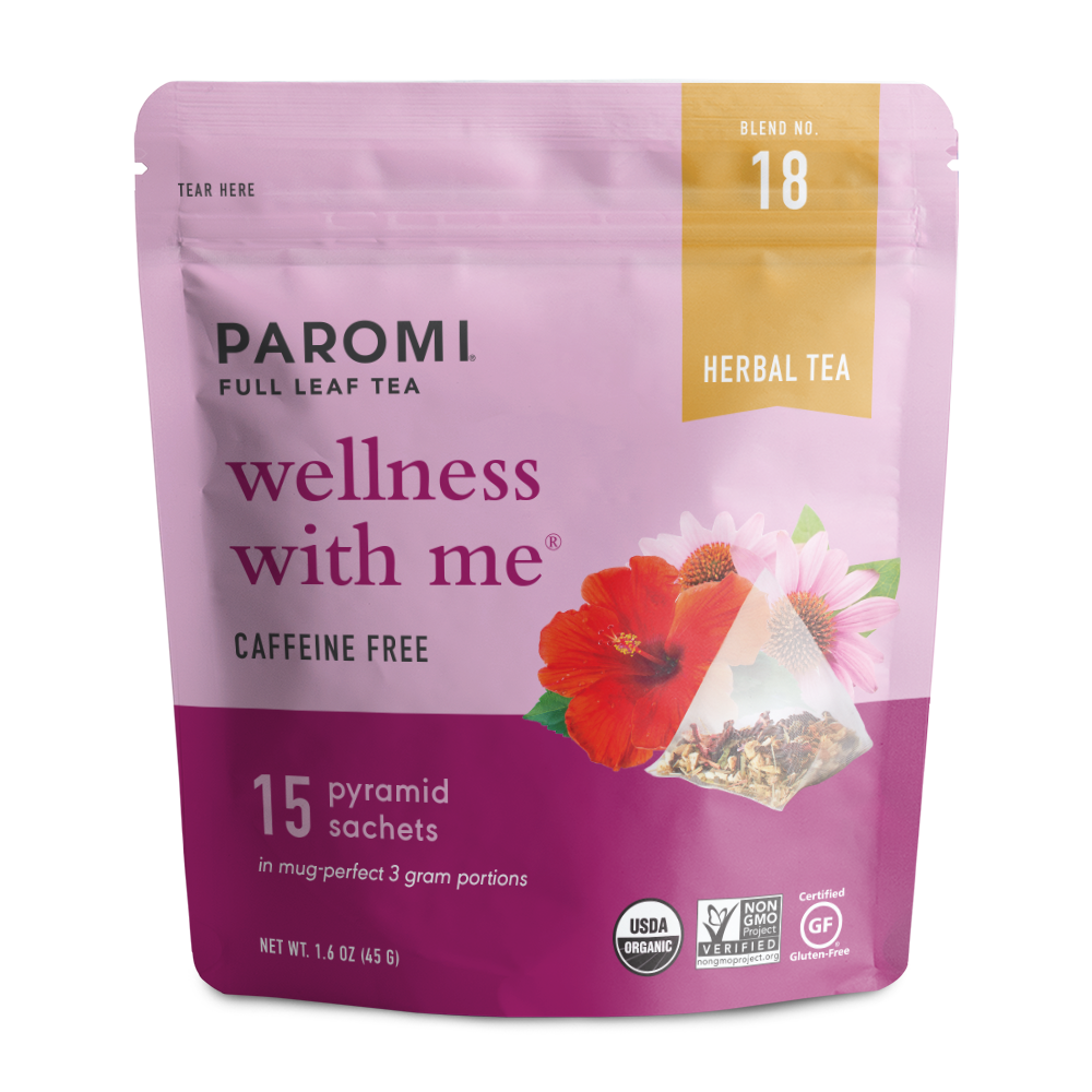Organic Wellness With Me Herbal Tea, Caffeine Free, in Pyramid Tea Bags