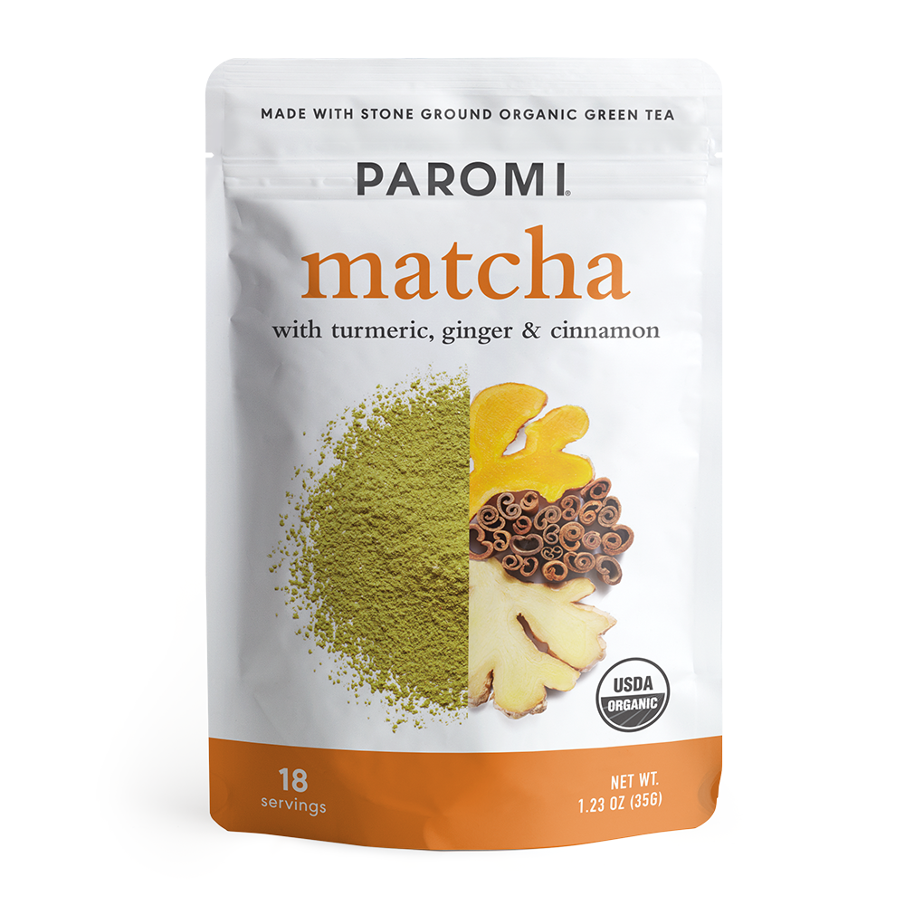 Organic Matcha Turmeric Ginger Cinnamon Stone Ground Japanese Tencha