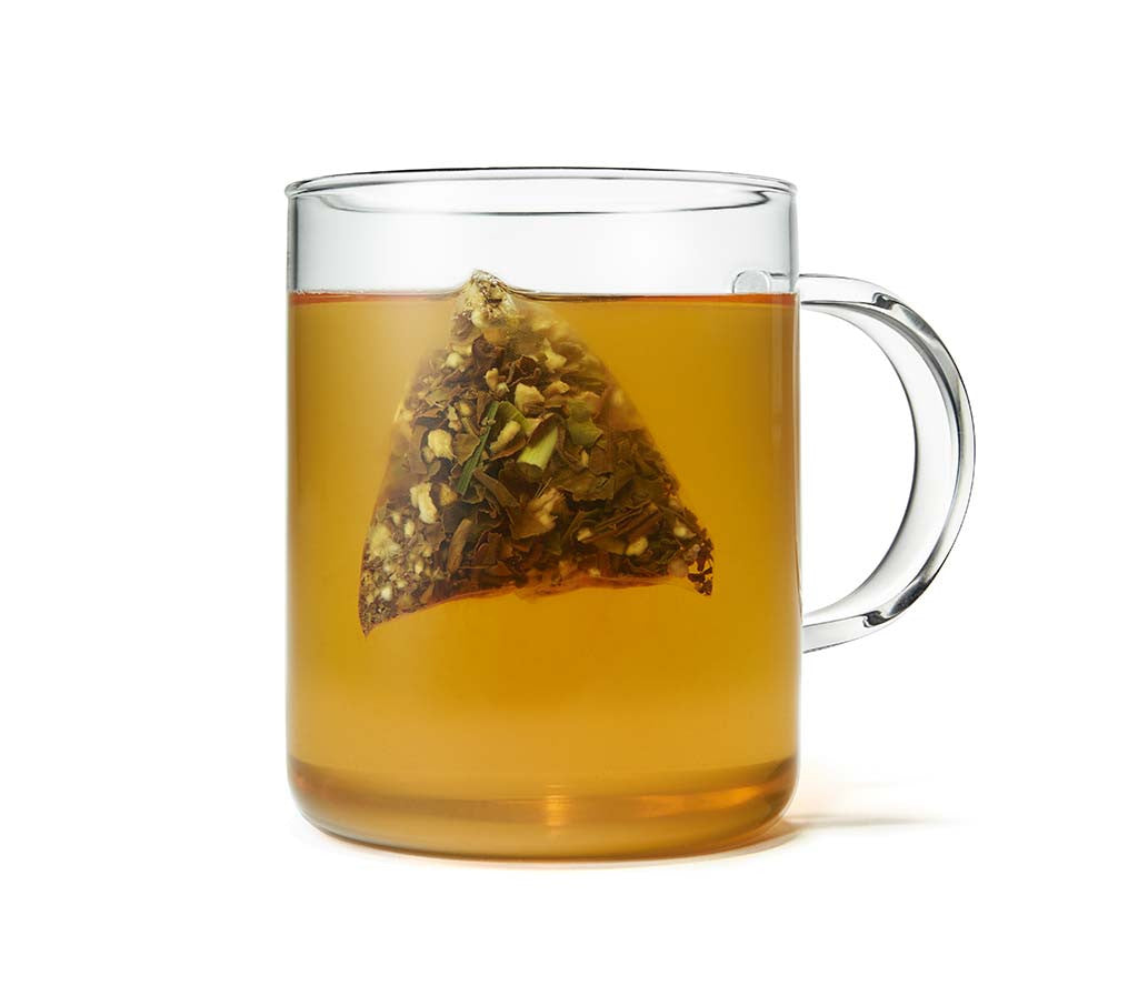 Organic Lemon Ginger Oolong Tea, Full Leaf, in Pyramid Tea Bags